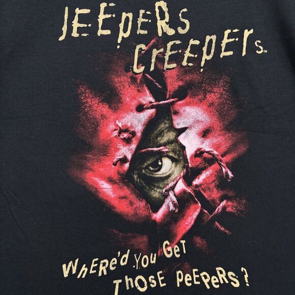 Jeepers Creepers “Where’d You Get Those Peepers” Horror Movie Graphic T-Shirt Si - Picture 2 of 4
